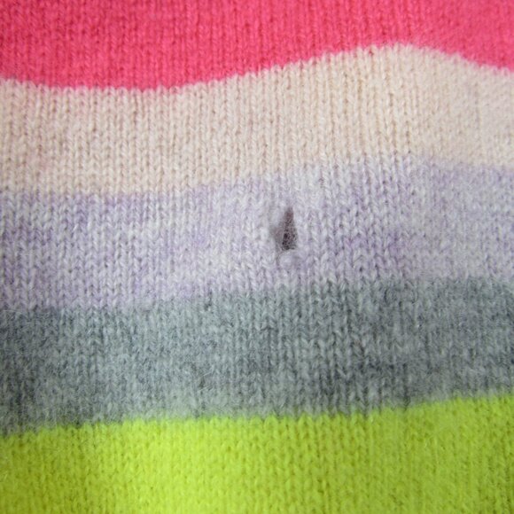 J Crew 100% cashmere Multicolor long sleeve crew neck sweater womens size M - Picture 9 of 9